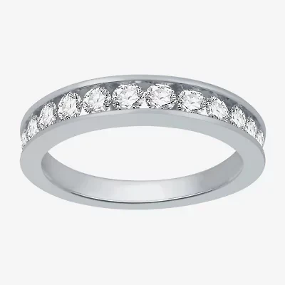 (I-J / I2) Womens 4MM 1 CT. T.W. Natural White Diamond 14K Gold Wedding Band