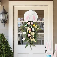 Glitzhome 26" Bunny And Tulip Teardrop Easter Tabletop Decor