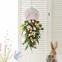 Glitzhome 26" Bunny And Tulip Teardrop Easter Tabletop Decor