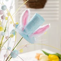 Glitzhome 21" Glitter Egg And Top Hat Easter Tabletop Decor