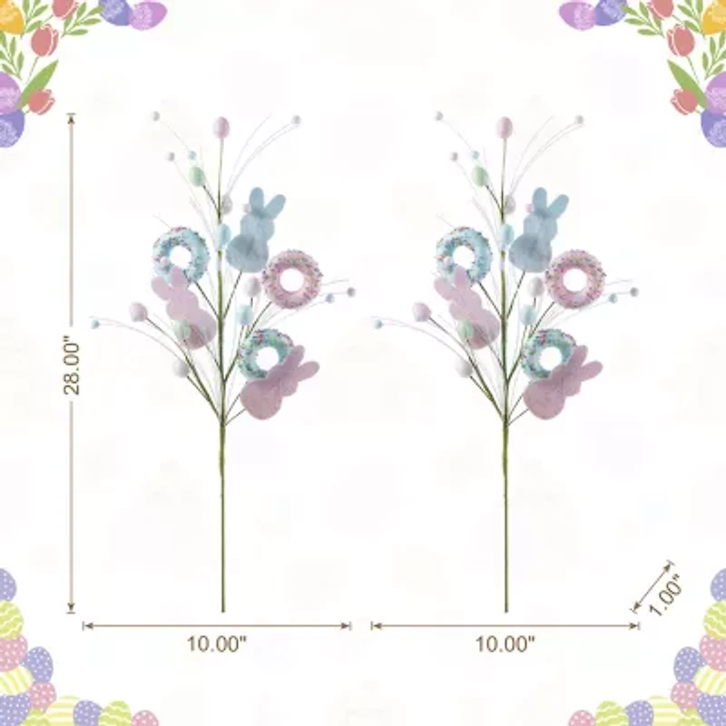 Glitzhome Glitter Egg, Bunny And Donuts Picks Pick