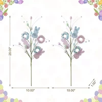 Glitzhome Glitter Egg, Bunny And Donuts Picks Pick