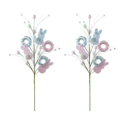 Glitzhome Glitter Egg, Bunny And Donuts Picks Pick