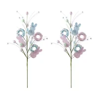 Glitzhome Glitter Egg, Bunny And Donuts Picks Pick