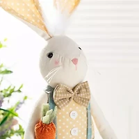 Glitzhome 33" Fabric Boy Bunny Easter Tabletop Decor