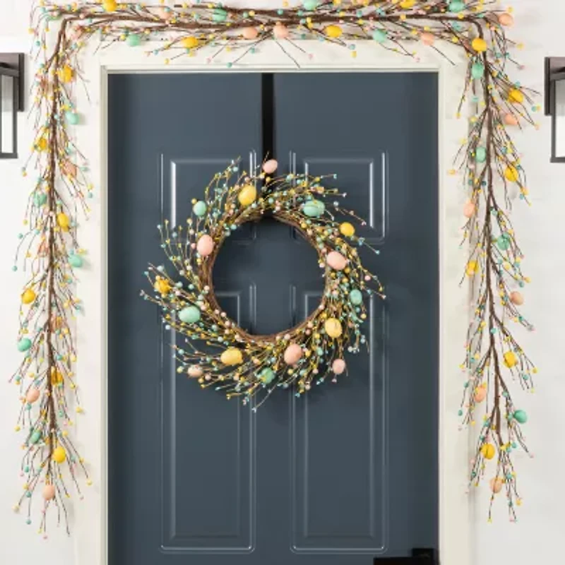 Glitzhome 72" Egg And Berries Easter Garland