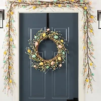 Glitzhome 72" Egg And Berries Easter Garland