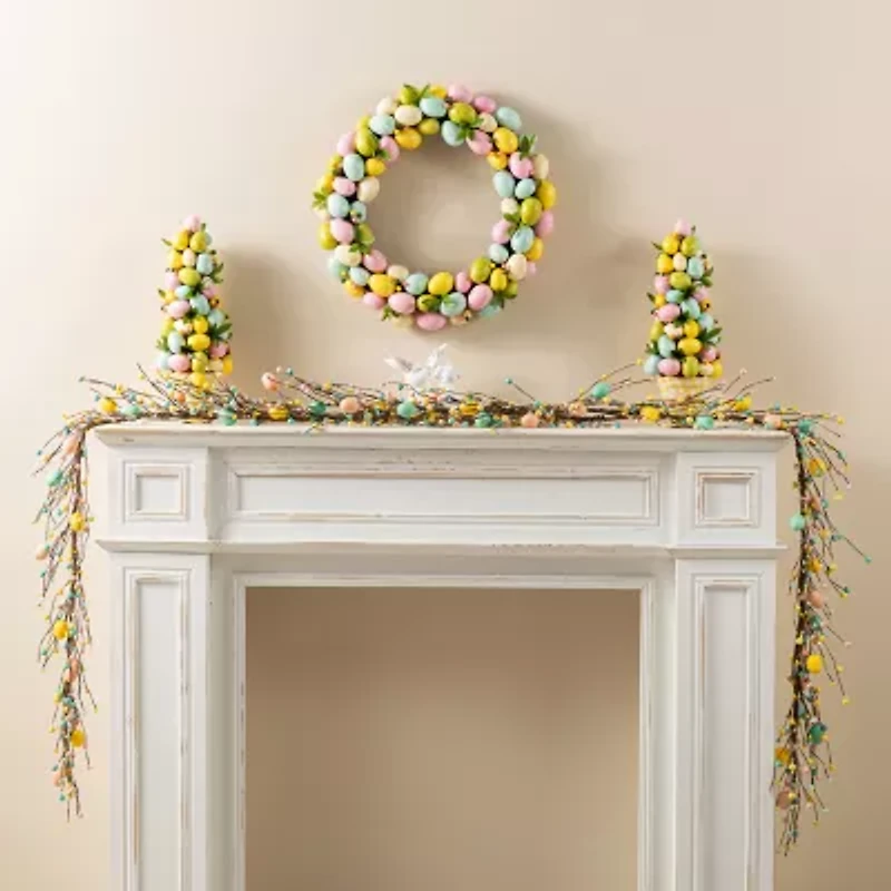 Glitzhome 72" Egg And Berries Easter Garland