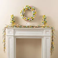 Glitzhome 72" Egg And Berries Easter Garland
