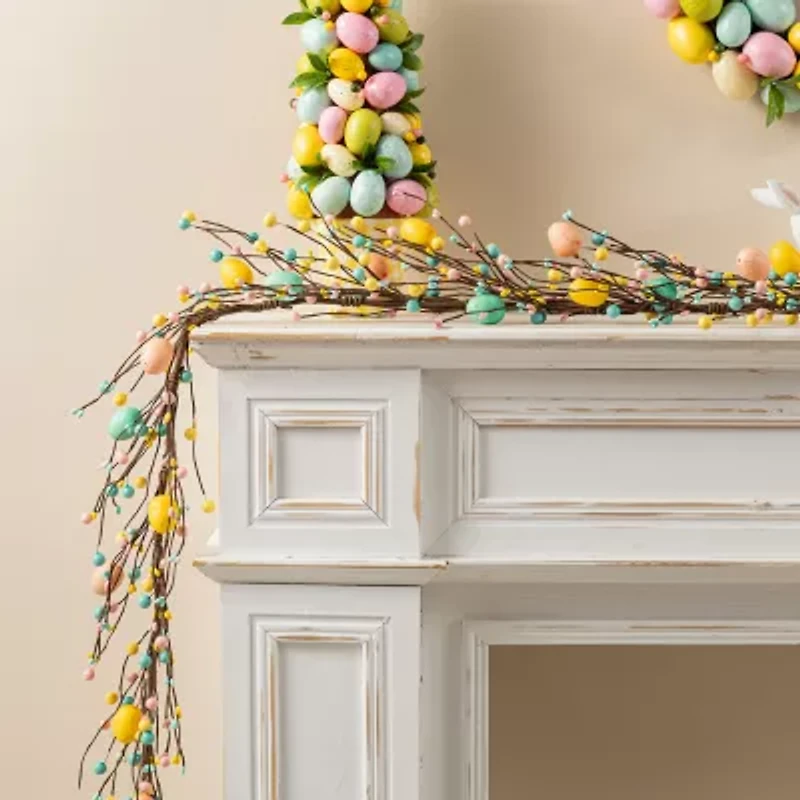 Glitzhome 72" Egg And Berries Easter Garland