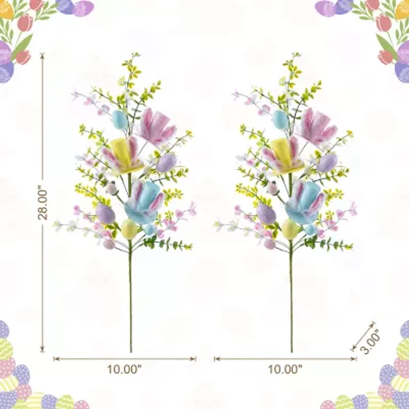 Glitzhome Glitter Egg And Top Hat Pick