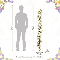 Glitzhome 72" Egg And Flower Easter Garland