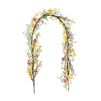 Glitzhome 72" Egg And Flower Easter Garland