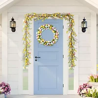 Glitzhome 72" Egg And Flower Easter Garland