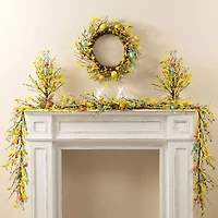 Glitzhome 72" Egg And Flower Easter Garland