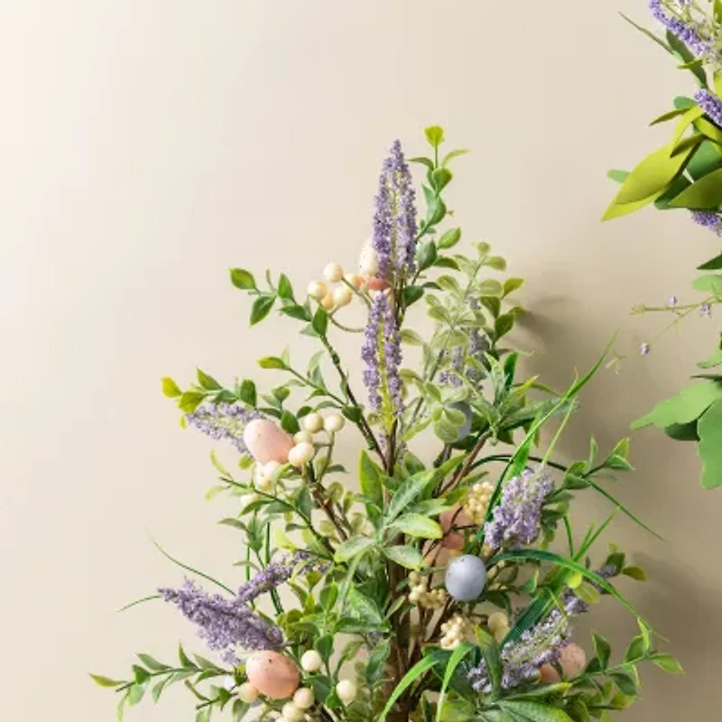 Glitzhome 21" Egg And Lavender Tabletop Tree