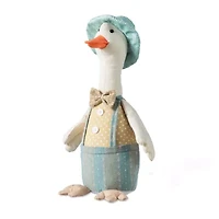 Glitzhome 16" Fabric Boy Duck Figurine Easter Tabletop Decor