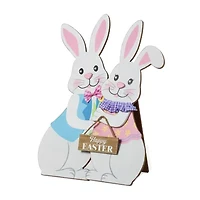 Glitzhome Wooden Bunny Easter Porch Sign