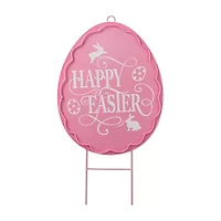 Glitzhome 24" Metal Egg Easter Yard Art
