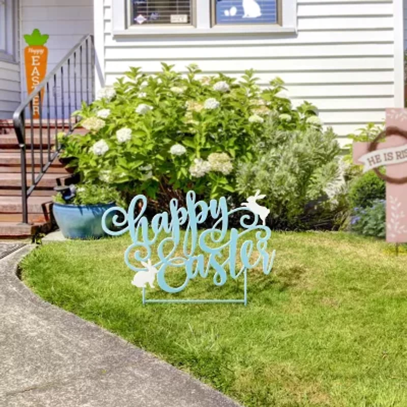 Glitzhome 24" Metal Easter Yard Art