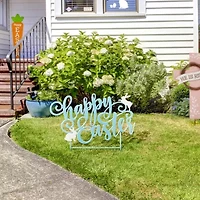 Glitzhome 24" Metal Easter Yard Art