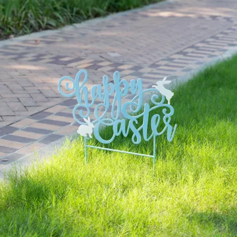 Glitzhome 24" Metal Easter Yard Art