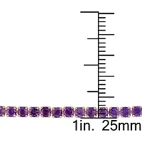 Womens Genuine Purple Amethyst Sterling Silver Bolo Bracelet
