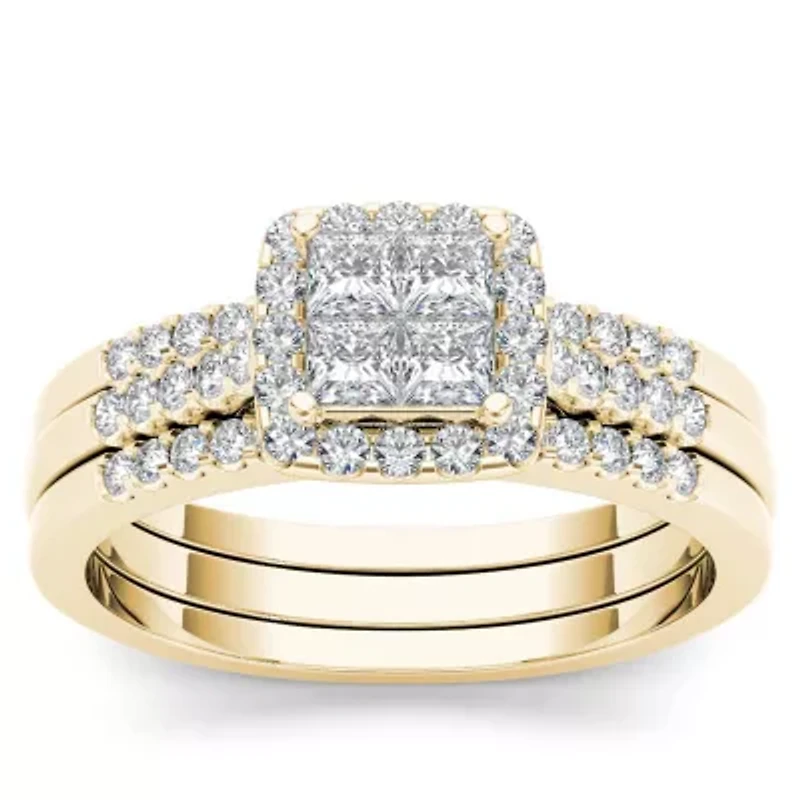Womens 1/6 CT. T.W. Natural White Diamond 10K Gold Engagement Ring