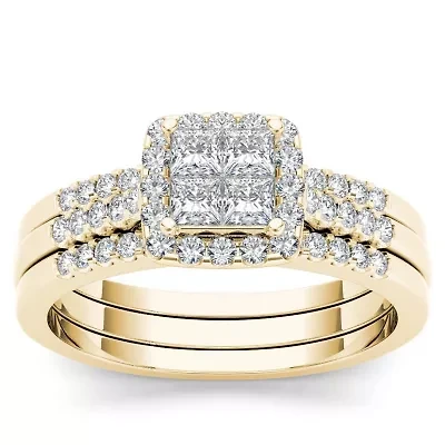 Womens 1/6 CT. T.W. Natural White Diamond 10K Gold Engagement Ring