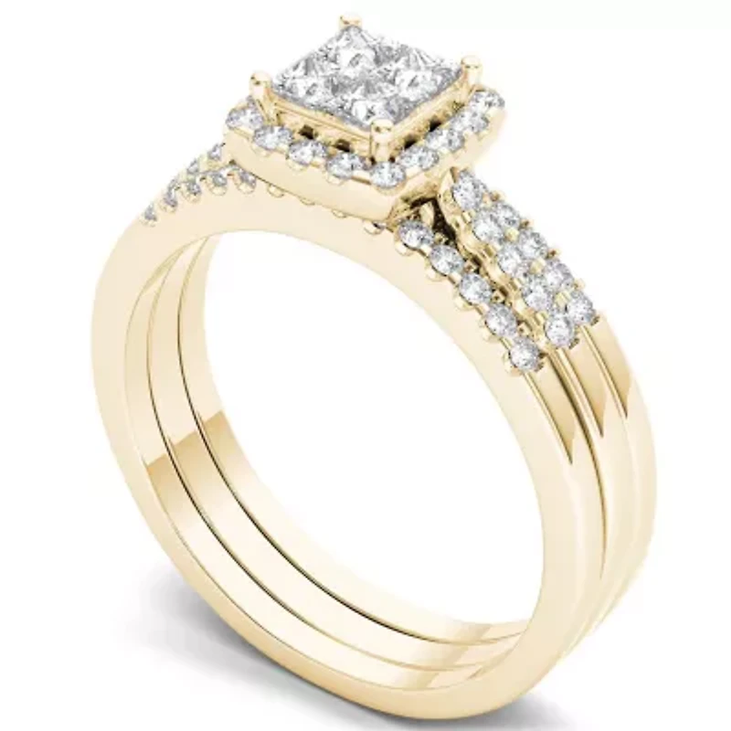 Womens 1/6 CT. T.W. Natural White Diamond 10K Gold Engagement Ring