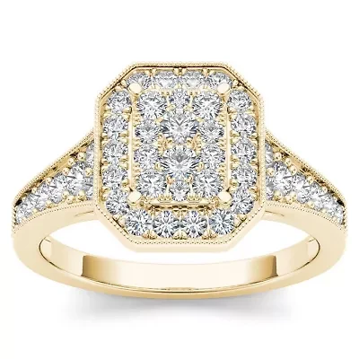 Womens 5/8 CT. T.W. Natural White Diamond 10K Gold Engagement Ring