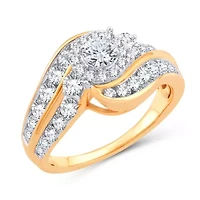 Womens / CT. T.W. Natural White Diamond 10K Gold Round Engagement Ring