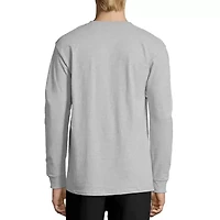Hanes Mens Crew Neck Long Sleeve Active T-Shirt