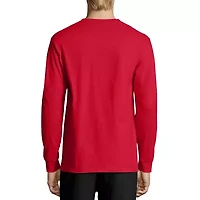 Hanes Mens Crew Neck Long Sleeve Active T-Shirt
