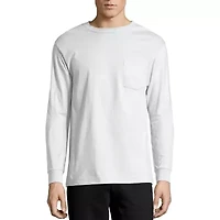 Hanes Mens Crew Neck Long Sleeve Active T-Shirt