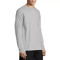 Hanes Mens Crew Neck Long Sleeve Active T-Shirt