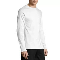 Hanes Mens Crew Neck Long Sleeve Active T-Shirt
