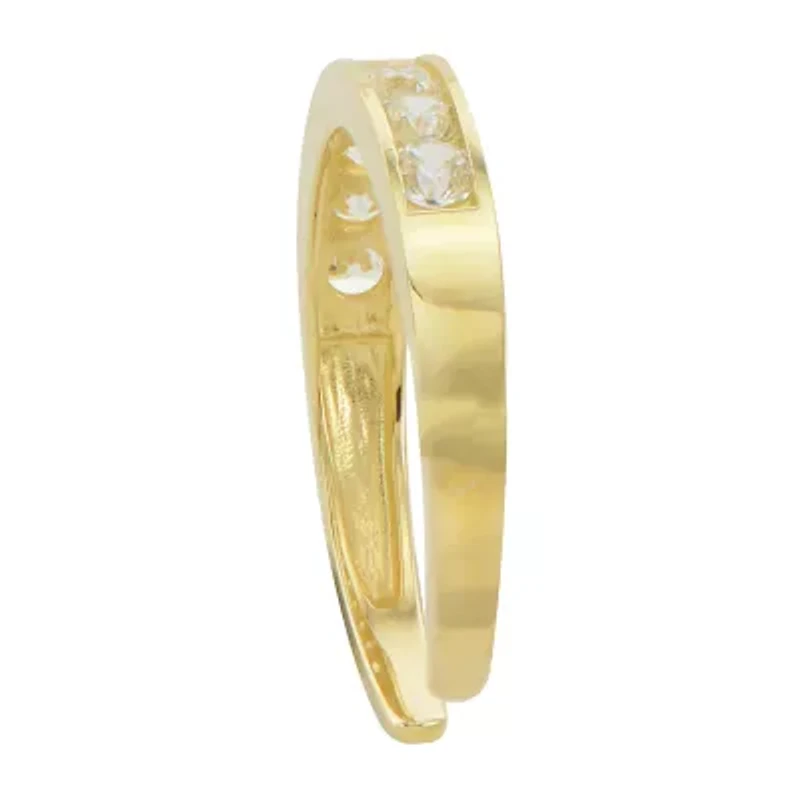White Cubic Zirconia 10K Gold Adjustable Toe Ring