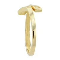 White Cubic Zirconia 10K Gold Adjustable Toe Ring