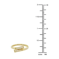 White Cubic Zirconia 10K Gold Adjustable Toe Ring