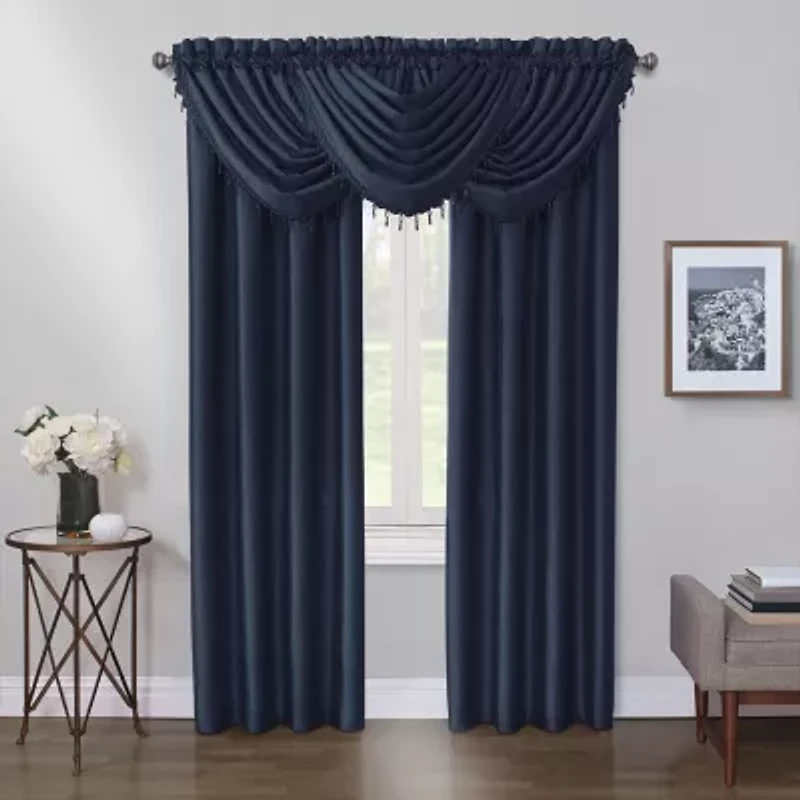Max Blackout Mystique Rod Pocket Waterfall Valance