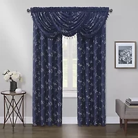 Max Blackout Mystique Rod Pocket Embroidered 100% Single Curtain Panel