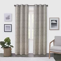 Regal Home Surfaces Ikat Damask Grommet Top Light-Filtering Single Curtain Panel