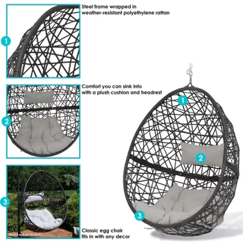 Sunnydaze® Caroline Hanging Egg Chair