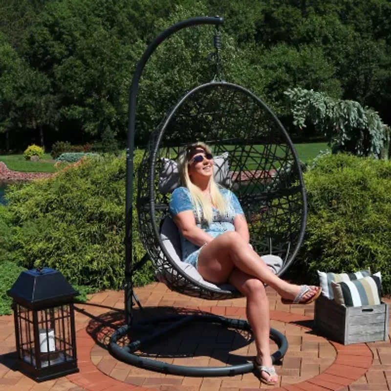 Sunnydaze® Caroline Hanging Egg Chair With Stand