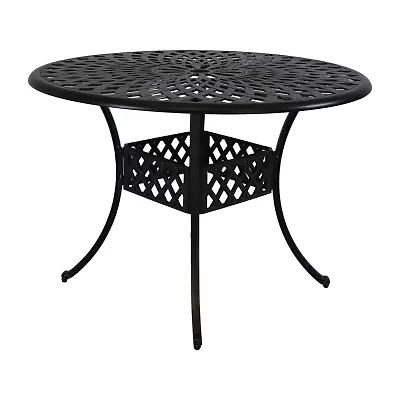 Sunnydaze Dining Collection Weather Resistant Metal Side Table