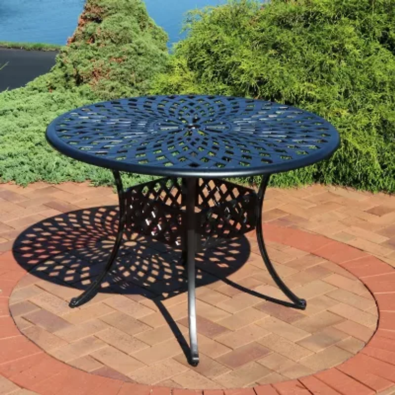 Sunnydaze Dining Collection Weather Resistant Metal Side Table