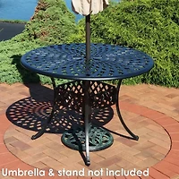 Sunnydaze Dining Collection Weather Resistant Metal Side Table