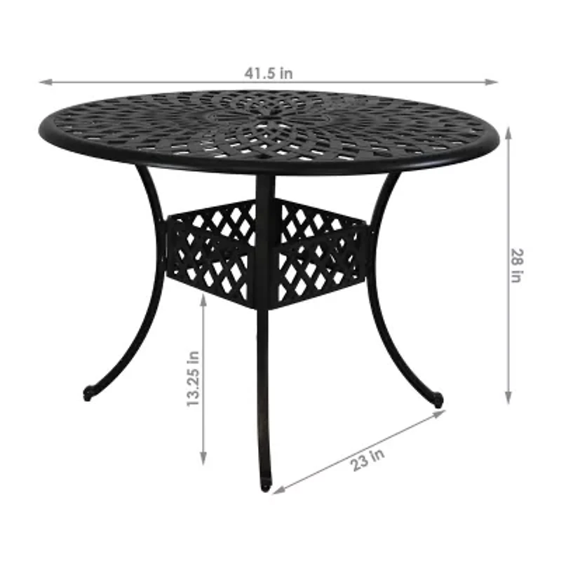 Sunnydaze Dining Collection Weather Resistant Metal Side Table