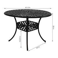 Sunnydaze Dining Collection Weather Resistant Metal Side Table